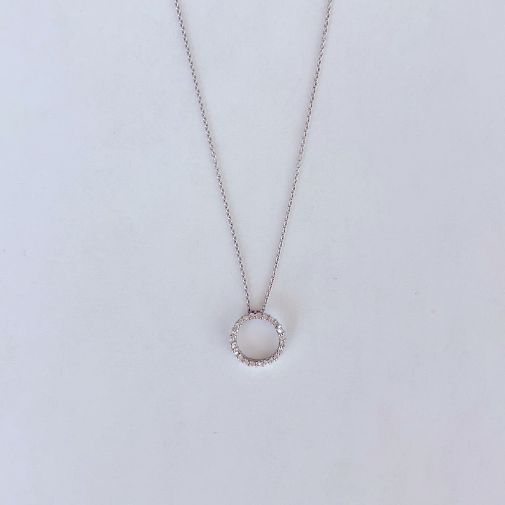 Roberto Coin Circle Pendant With Diamonds